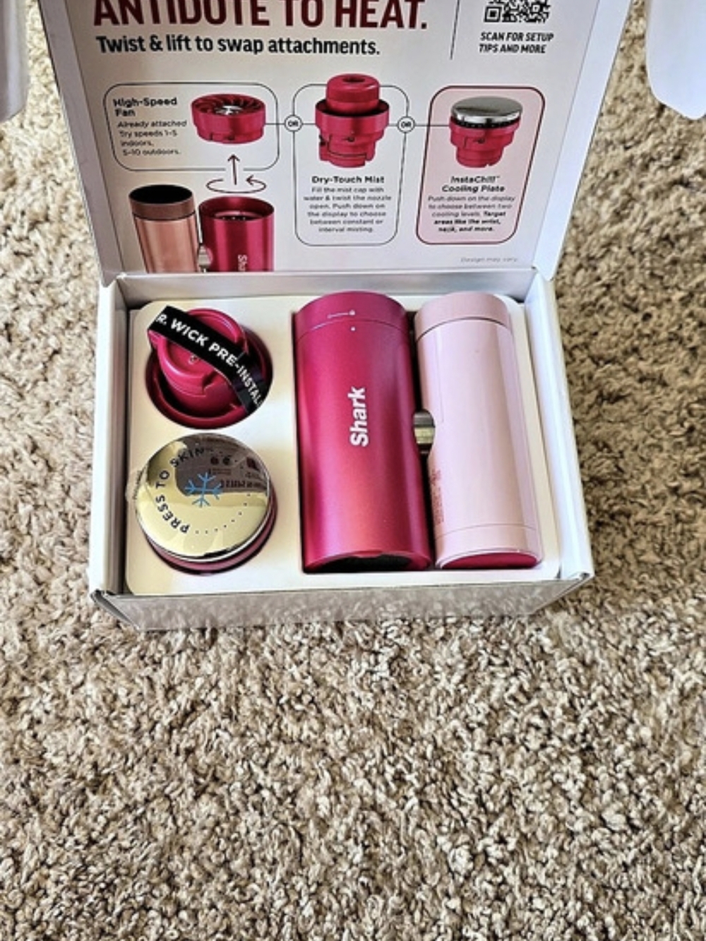 Shark ChillPill Fabric Shaver in Pink NWT